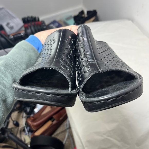 Josef Seibel Rebecca 25 Women Black Leather Slide Platform Sandals. 39 US 8 - Picture 5 of 11